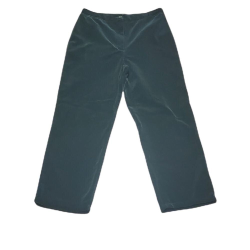 Vintage 90s Highwaisted Dark Green Velvet Jones Wear Sport Straight leg Pants